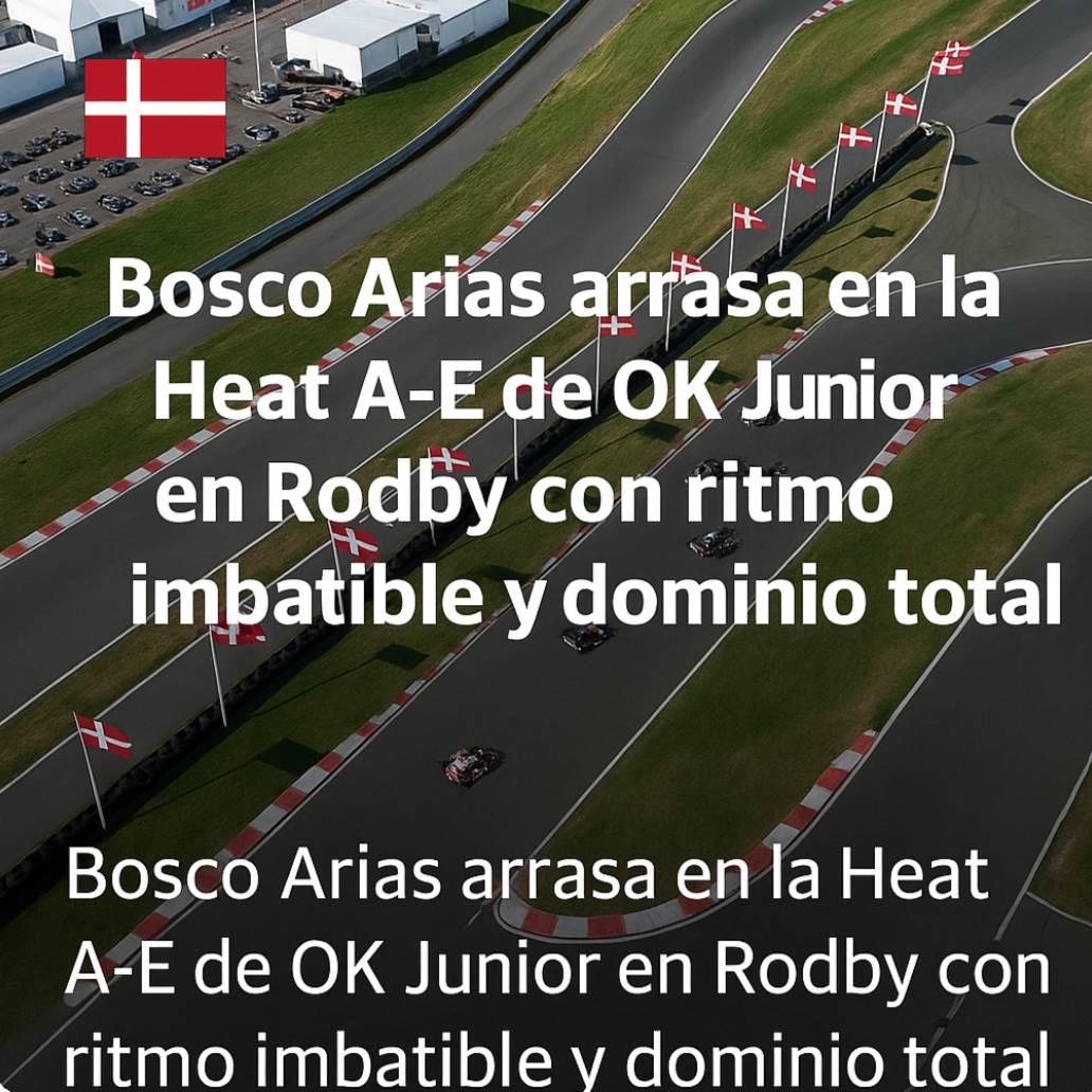 Bosco Arias arrasa en la Heat A-E de OK Junior en Rodby con ritmo imbatible y dominio total