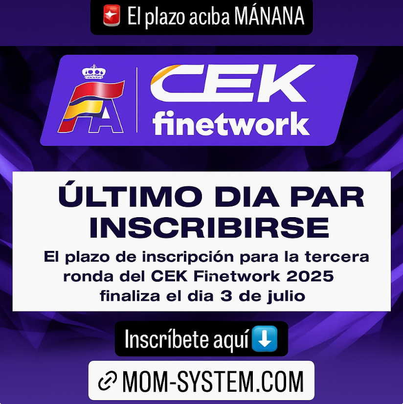 Proceso de inscripción CEK Finetwork 2025 – Nota informativa