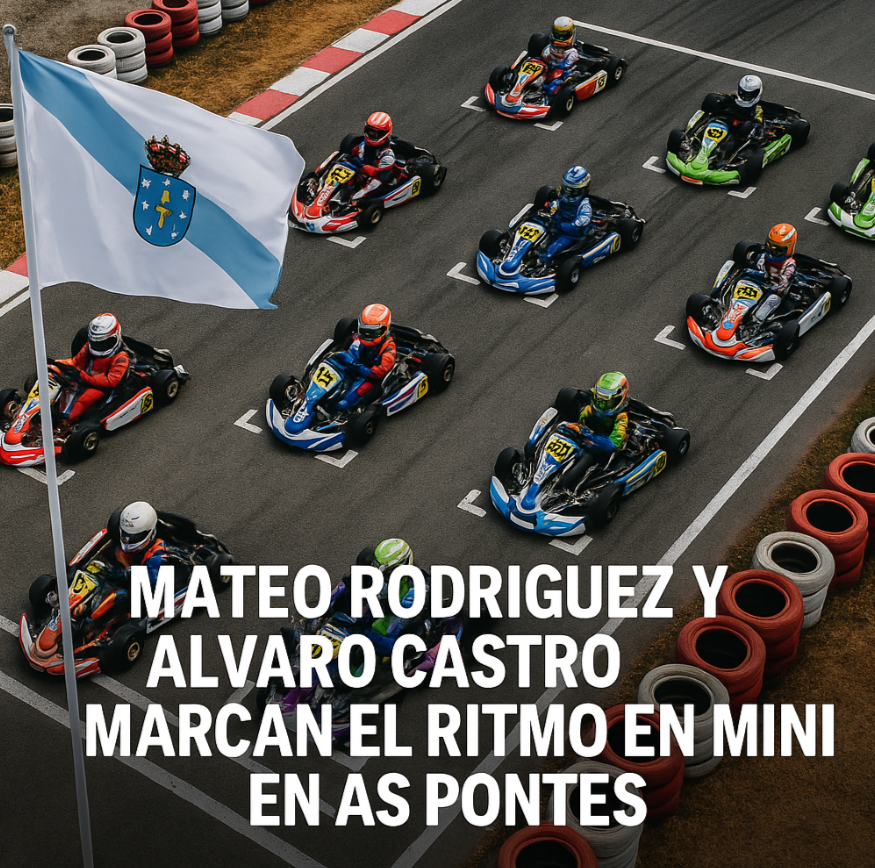 Rodríguez Damasceno y Álvaro Castro dominan las subcategorías MINI en los Libres 2 del Campeonato Gallego en As Pontes
