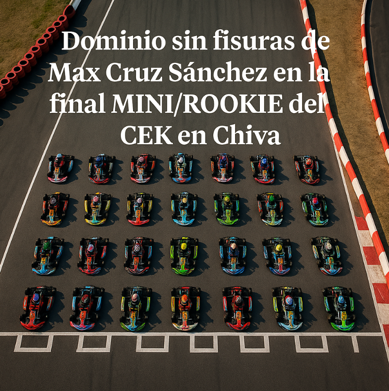 Dominio sin fisuras de Max Cruz Sánchez en la final MINI/ROOKIE del CEK en Chiva