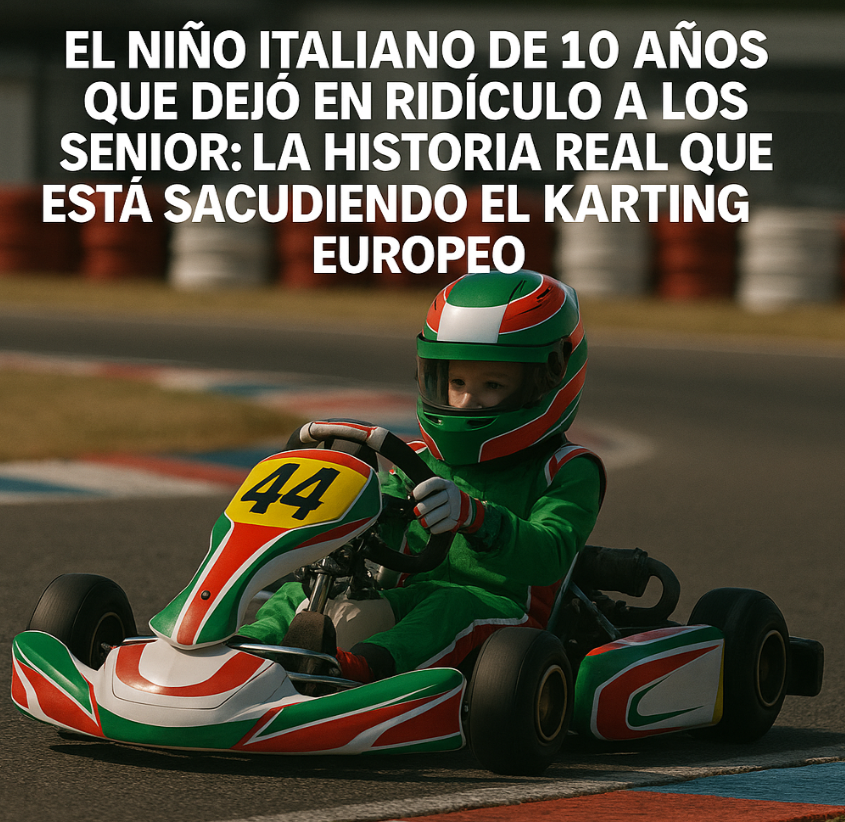 El niño italiano de 10 años acompañado de un expiloto de F1 que dejó en ridículo a los Senior: La historia real que está sacudiendo el karting europeo