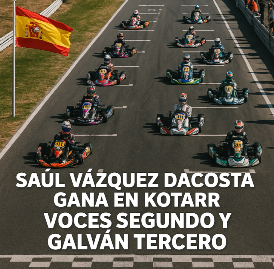 Saúl Vázquez Dacosta vence en Kotarr, con Esau Voces Fernández, vuelta rápida,  segundo y Alberto Emilio Galván Juan tercero