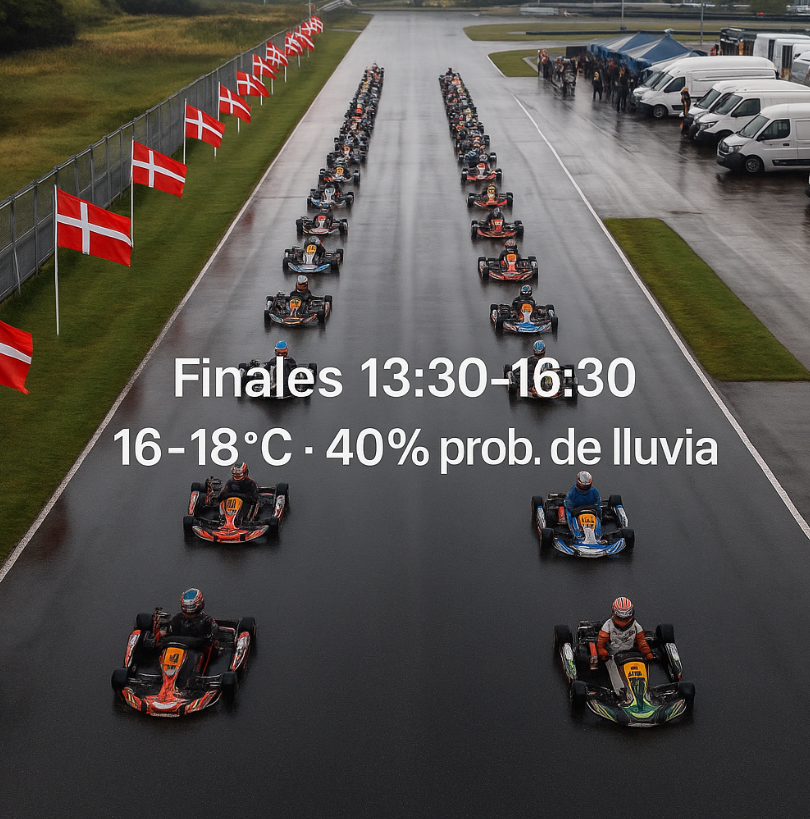 Predicción meteorológica finales karting Rodby