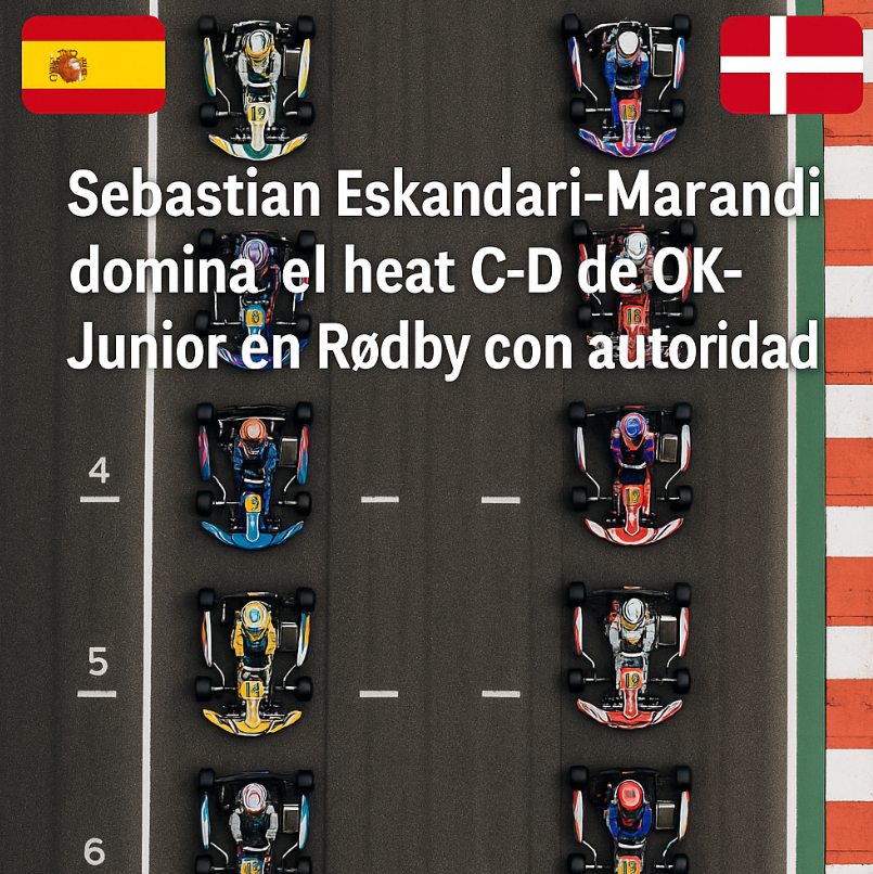 Sebastian Eskandari-Marandi domina el heat C-D de OK-Junior en Rødby con autoridad