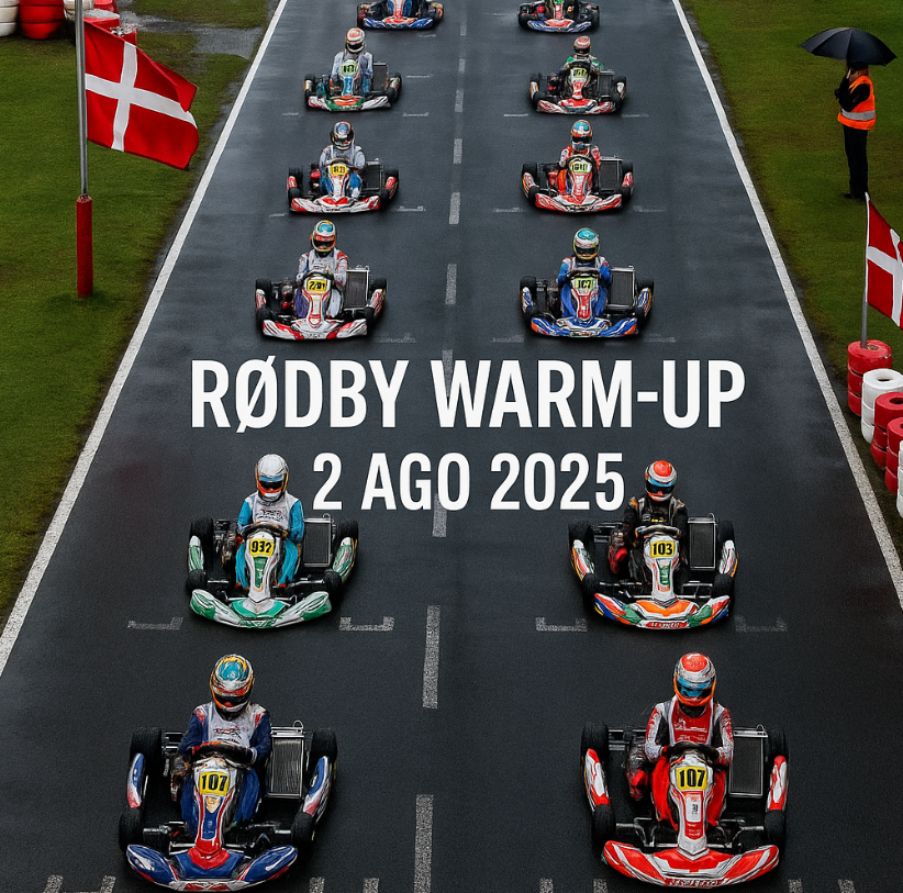 Rousseau marca el ritmo en el warm-up de Rødby, pero Miron lo acecha con pilotaje impecable y sin estridenciasEl panameño lidera por apenas 0,380 s, mientras el piloto de DPK se muestra sereno y letal en cada sector, La pista mojada y las ráfagas de viento prometen una clasificación de alto voltaje este sábado