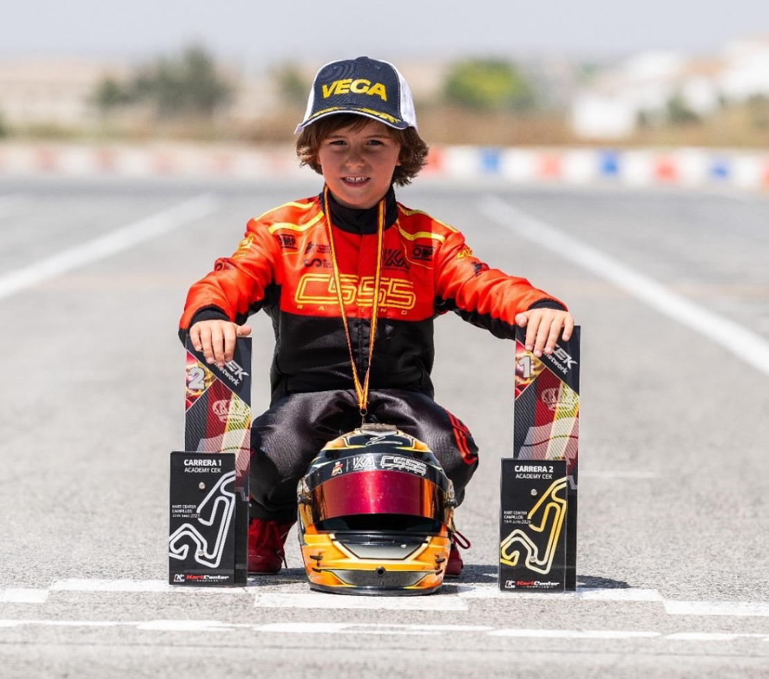Matteo Rodríguez hace historia: campeón más joven de España en karting con solo 7 años y medio