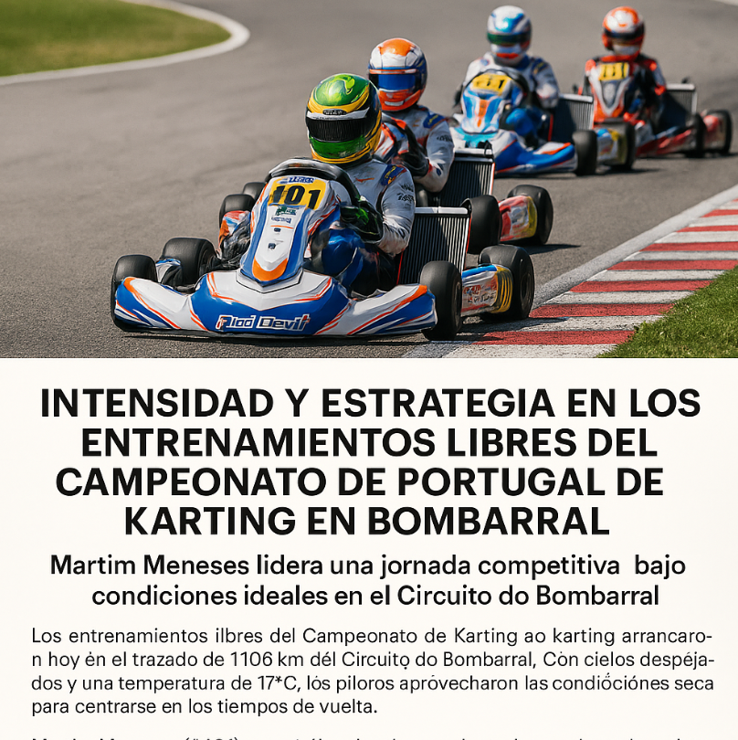 Intensidad y Estrategia en los Entrenamientos Libres del Campeonato de Portugal de Karting en Bombarral