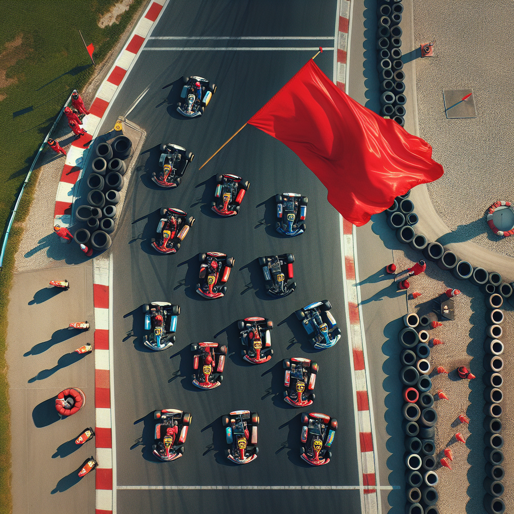 Incidente en la Segunda Manga de la Categoría Rookie del Campeonato Gallego de Karting