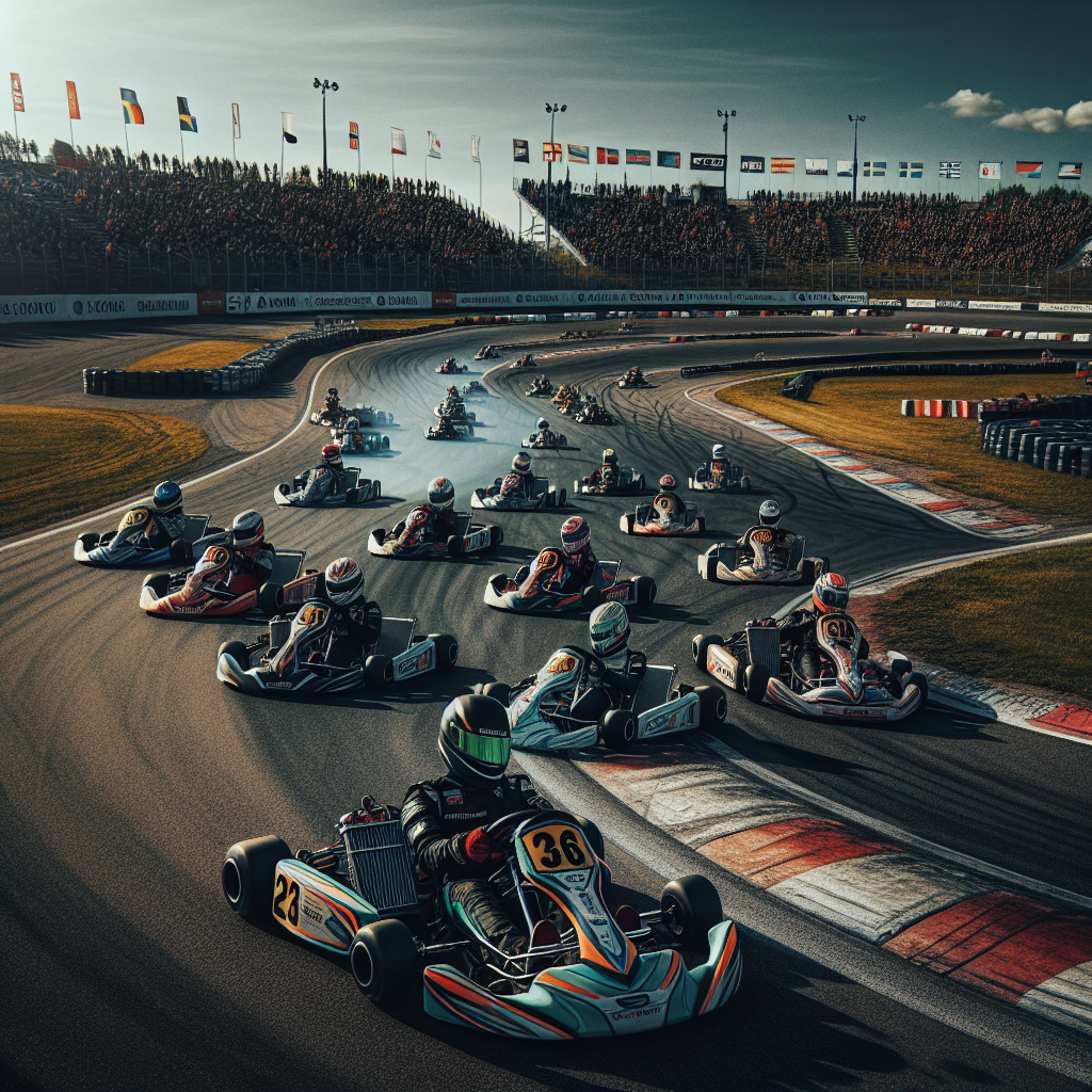 Daniel Kelleher lidera la Qualifying Heat A-C en el Campeonato del Mundo de Karting en Kristianstad