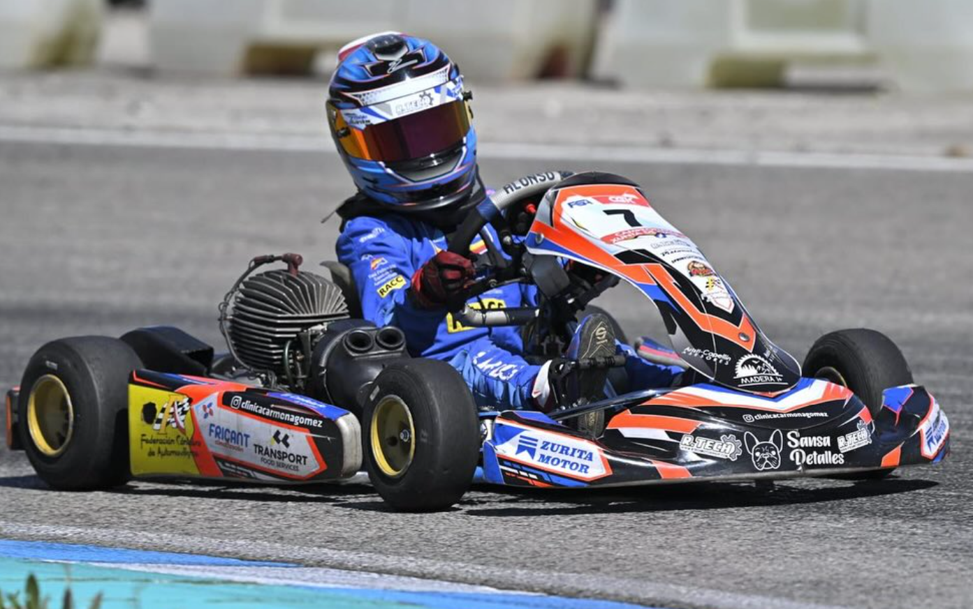 Pablo Kardos, campeón gallego de karting en categoría Rookie 2025